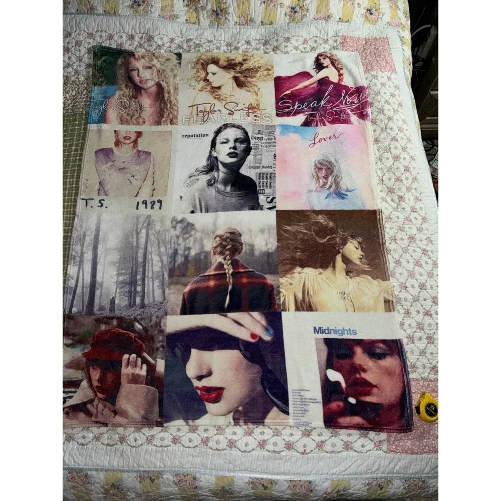 Taylor Swift The Eras Tour Throw Blanket  Soft Plush Fleece Swiftie 76 X 50